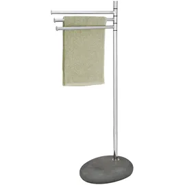 Wenko Pebble Handtuchständer 3-armig Grau/Silber