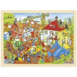 GOKI 57670 Einlegepuzzle Baustelle