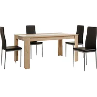 Home Affaire Essgruppe »Pluto«, (Set, 5 tlg.), braun