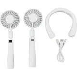 3-stufiger, Neigbarer Nackenventilator Mit Lcd-bildschirm, Usb-aufladbar, Tragbarer Miniatur-handventilator