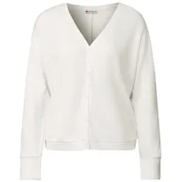STREET ONE Shirtjacke Strick Look Jacke Weiß 38