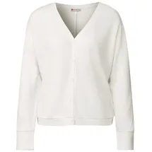STREET ONE Shirtjacke Strick Look Jacke Weiß 38