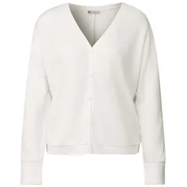 STREET ONE Shirtjacke Strick Look Jacke Weiß 38