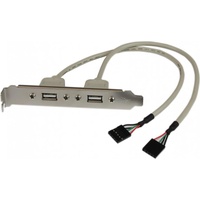 Startech StarTech.com 2-Port USB A Slotblech-Adapter (Buchse)