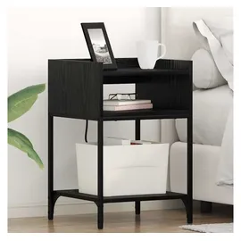 vidaXL Nachtschrank mit Regal 40 x 40 x 61 cm Schwarz