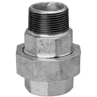 Schmidt, Hermann Hermann Schmidt Temperguss Verschraubung DN 15, 1/2" flach dichtend, Innengewinde/Aussengewinde, verzinkt
