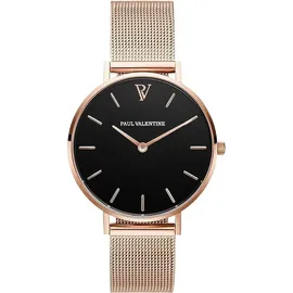 Paul Valentine Damen Armbanduhr PEARL ROSE GOLD MESH 32 MM PV32211