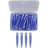 UPQRSG 60 Teilige Interdentalbürste, Nylondraht in Medizinischer Qualität, Praktisch und Effektiv Interdentalbürsten Zwischen Den Zähnen, Zahnbürste mit Flachen Kabelspangen(Blau)