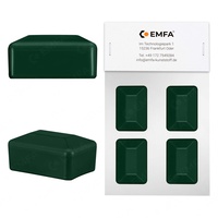 EMFA Zaunpfahlkappe rechteckig 30x20 mm Grün 4 Stück Pfostenkappen Kunststoff Abdeckkappen Zaunkappen®