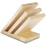 Felix SOLINGEN 909400 Magnet-Messerblock – Buche Massiv - Unbestückt - 2 Fächer