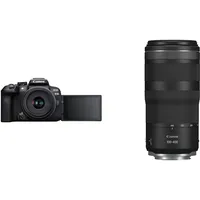Canon EOS R10 Systemkamera + RF-S 18-45mm F4.5-6.3 is STM Zoomobjektiv & Objektiv RF 100-400mm F5.6-8 is USM Supertele-Objektiv
