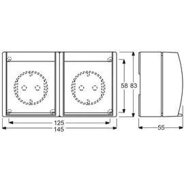 Busch-Jaeger Ocean SCHUKO Steckdose 2-fach, alpinweiß 20/2 EW-54