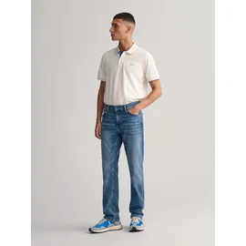 GANT Reg Contrast Pique Kurzarmshirt beige L