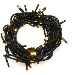 Konstsmide LED Solar Lichterkette, 200 bernsteinfarbene Dioden, Außen