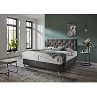 Atlantic Home Collection Boxbett "CELIA", grau (anthrazit), B:182cm L:209cm,