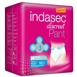 Windeln für Pflegebedürftige Personen Pant Plus Indasec Pant Plus (12 uds) 12 Stück (Parapharmazie)