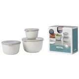 Mepal Frischhaltedosen-Set Cirqula 8,5/10,0/11,5 cm hoch nordic white 1x 0,5 l,1x 1,0 l und 1x 2,0 l, 1 Set