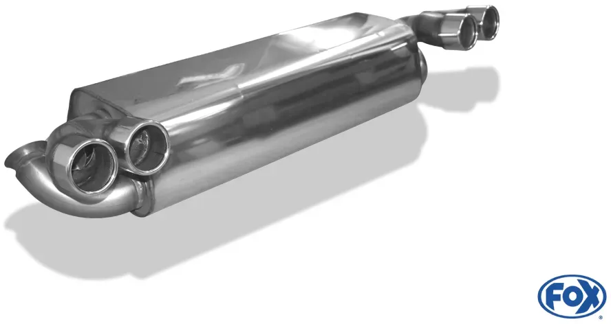 Fox Duplex Auspuff Sportauspuff Endschalldämpfer für Renault Clio II V6 3,0l