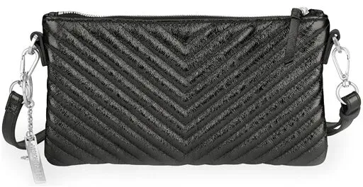 LES VISIONNAIRES Alice Clutch Geldbörse Leder 27 cm  grau