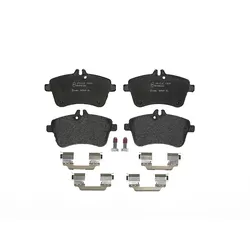 BREMBO Bremsbelagsatz, Scheibenbremse BREMSBELÄGE, RICHTUNGSGEBUNDEN vorne rechts links mit Zubehör für MERCEDES-BENZ 169420082028 A1694201920 A169420