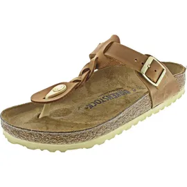 Birkenstock Gizeh Braided Nubukleder geölt cognac 38