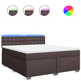 vidaXL Boxspringbett 180 x 200 cm Dunkelbraun