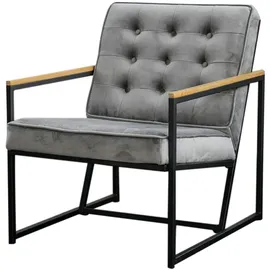 KAWOLA Sessel ARLY Polstersessel Bezug Velvet grau