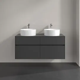 Villeroy & Boch Waschbeckenunterschrank 4 Auszüge 120 x 54,8 x 50 cm Schwarz