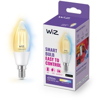 WIZ Filament Transparent LED Kerze 4.9W E14
