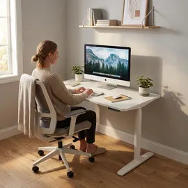 HJH Office Schreibtisch STAND PRO Weiß