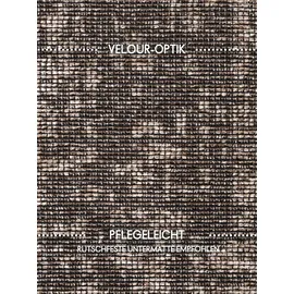 ELLE DECORATION Prisma, braun Beige, H:5mm Ø:200cm, Baumwolle, Polyester, Teppiche, Teppich, Glanz-Effekt, Karo Design, Kachel-Optik, Wohnzimmer, Schlafzimmer,Flur
