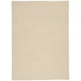 THEKO Wollteppich THEKO "Hadj Uni", beige (natur), B:60cm H:25mm L:90cm, Wolle, Teppiche, echter Berber Teppich, reine Wolle, meliert, handgeknüpft