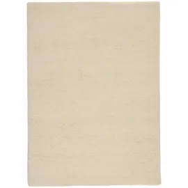 THEKO Wollteppich THEKO "Hadj Uni", beige (natur), B:60cm H:25mm L:90cm, Wolle, Teppiche, echter Berber Teppich, reine Wolle, meliert, handgeknüpft