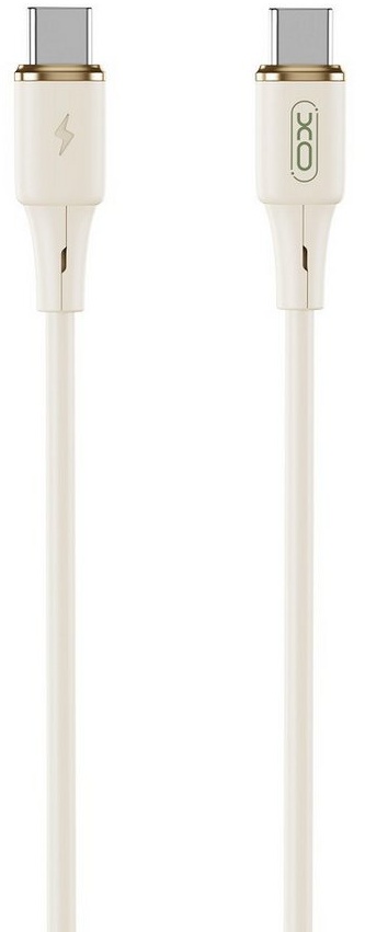 XO Ladekabel / Datenkabel NB-Q261 PD USB-C - USB-C 1m beige 60W Smartphone-Kabel, (100 cm) weiß
