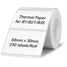 Niimbot Etiketten R 50 x 30 mm – 230 Stück Weiß für B21