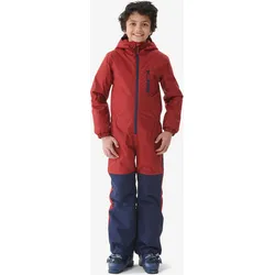 Schneeanzug Skianzug Kinder warm wasserdicht - 100 bordeaux/marineblau Gr. 128  - 8 Jahre