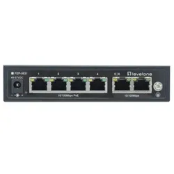 LevelOne FEP-0631 6-Port Fast Ethernet, 4-Port PoE