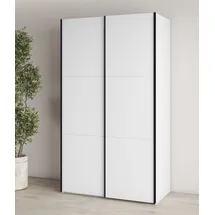 otto home Kleiderschrank OTTO HOME "Eastvale, 120x64x210cm, ideal für kleine Räume oder Nischen", weiß, B:120cm H:210cm T:64cm, FSC-zertifizierter Holzwerkstoff, Melamin, Metall, Schränke, Kleiderschrank, Schrank mit Schwebetüren, FSC-zertifiziert, Metallgriffe