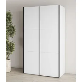otto home Kleiderschrank OTTO HOME "Eastvale, 120x64x210cm, ideal für kleine Räume oder Nischen", weiß, B:120cm H:210cm T:64cm, FSC-zertifizierter Holzwerkstoff, Melamin, Metall, Schränke, Kleiderschrank, Schrank mit Schwebetüren, FSC-zertifiziert, Metallgriffe