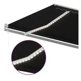 vidaXL Markise mit LED & Windsensor 600x300 cm Anthrazit