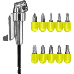 RYOBI Adapter für Winkelbohrschrauber mit 8 Bits, Winkelschraubvorsatz geeignet für RAD1801M