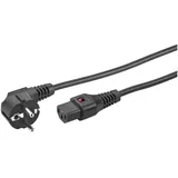Monacor AAC-500IEC Kaltgeräte Direktstromversorgungskabel 5.00m Schwarz