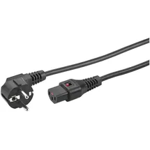 Monacor AAC-500IEC Kaltgeräte Direktstromversorgungskabel 5.00m Schwarz