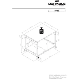 Durable System Multi Trolley 48 metallic silber/Buche