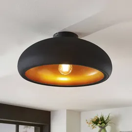 LINDBY Gerwina 1-flammig rund schwarz/gold