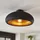 LINDBY Gerwina 1-flammig rund schwarz/gold