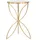 Mauro Ferretti Couchtisch, Weiß, Gold, Metall, Glas, 35x60x35 cm, Wohnzimmer, Wohnzimmertische, Couchtische