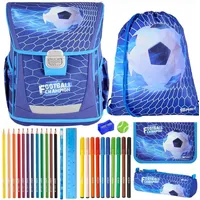 Spirit Schulranzen Set Cool Fussball Champion 10-teilig gefüllt blau - Blau