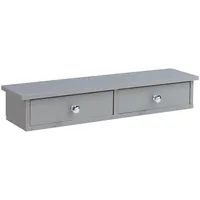 [en.casa] Wandregal Geeste 60 x 15 x 10 cm Hellgrau