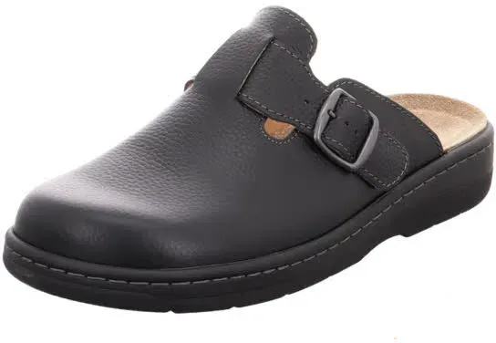Longo Clogs Herren mit verstellbarer Schnalle schwarz 43